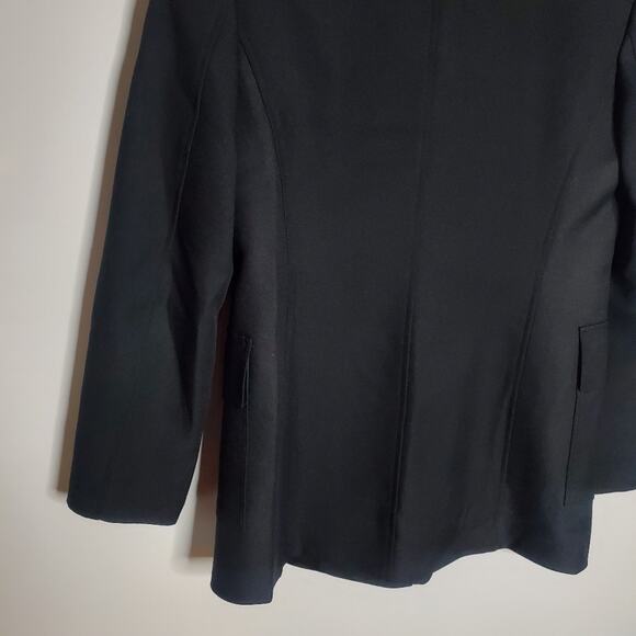 Sisley Vintage Black 4 Button long line blazer jacket Size 40 EU Great condition - Picture 8 of 10